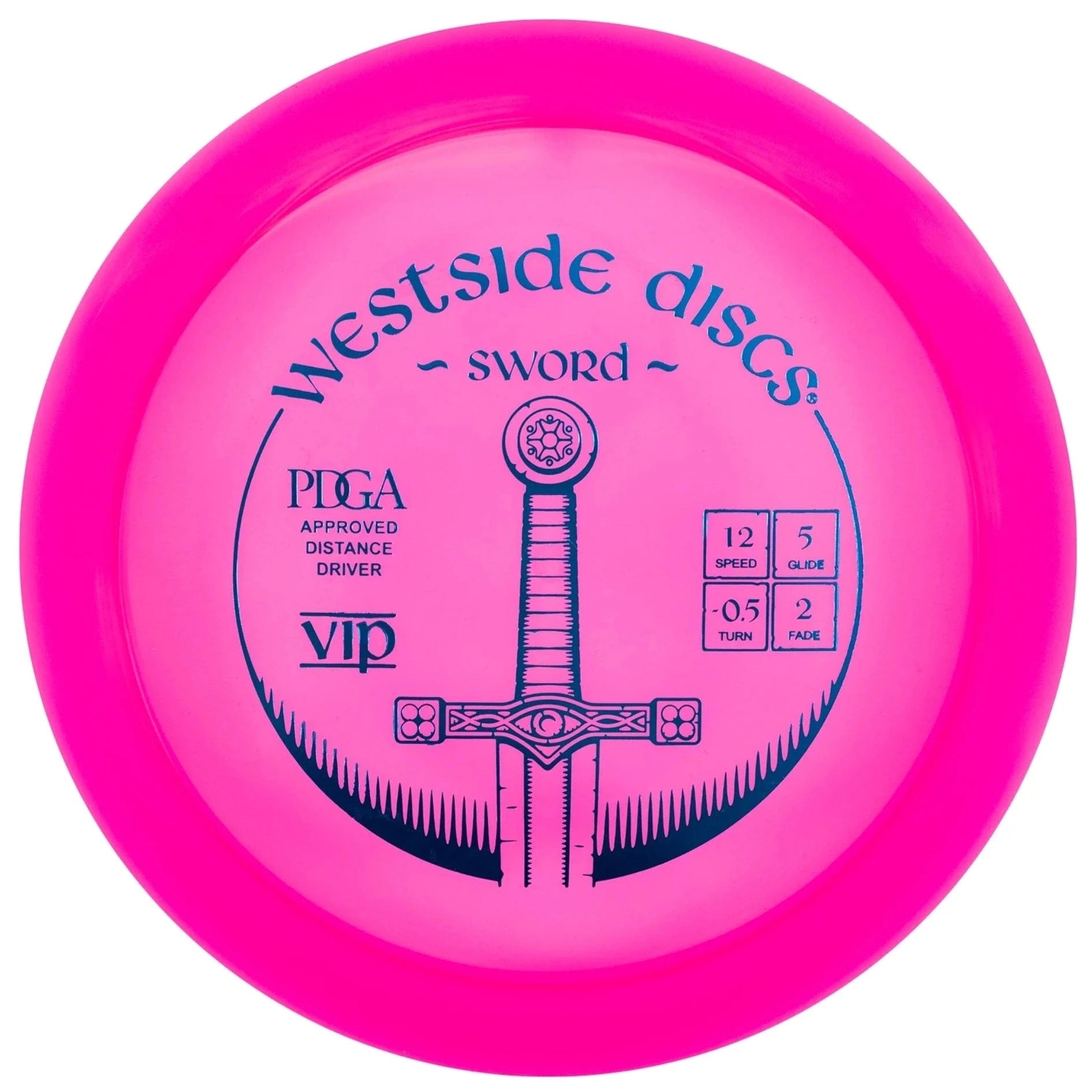 Pink Westside Discs Sword disc golf disc.
